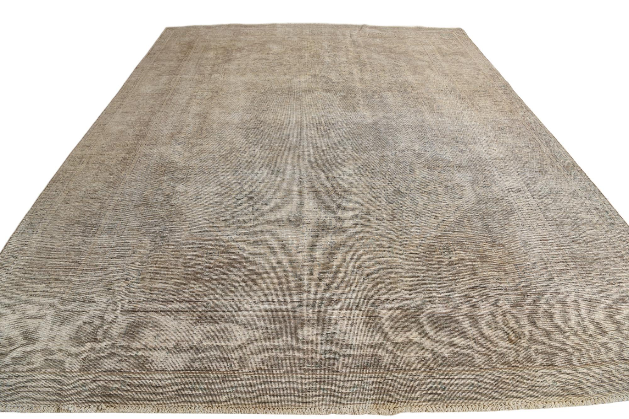 9' 6 x 12' 6 Hand Knotted Ultra Vintage Persian Wool Rug