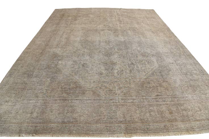 Detail image of 9' 6 x 12' 6 Hand Knotted Ultra Vintage Persian Wool Rug