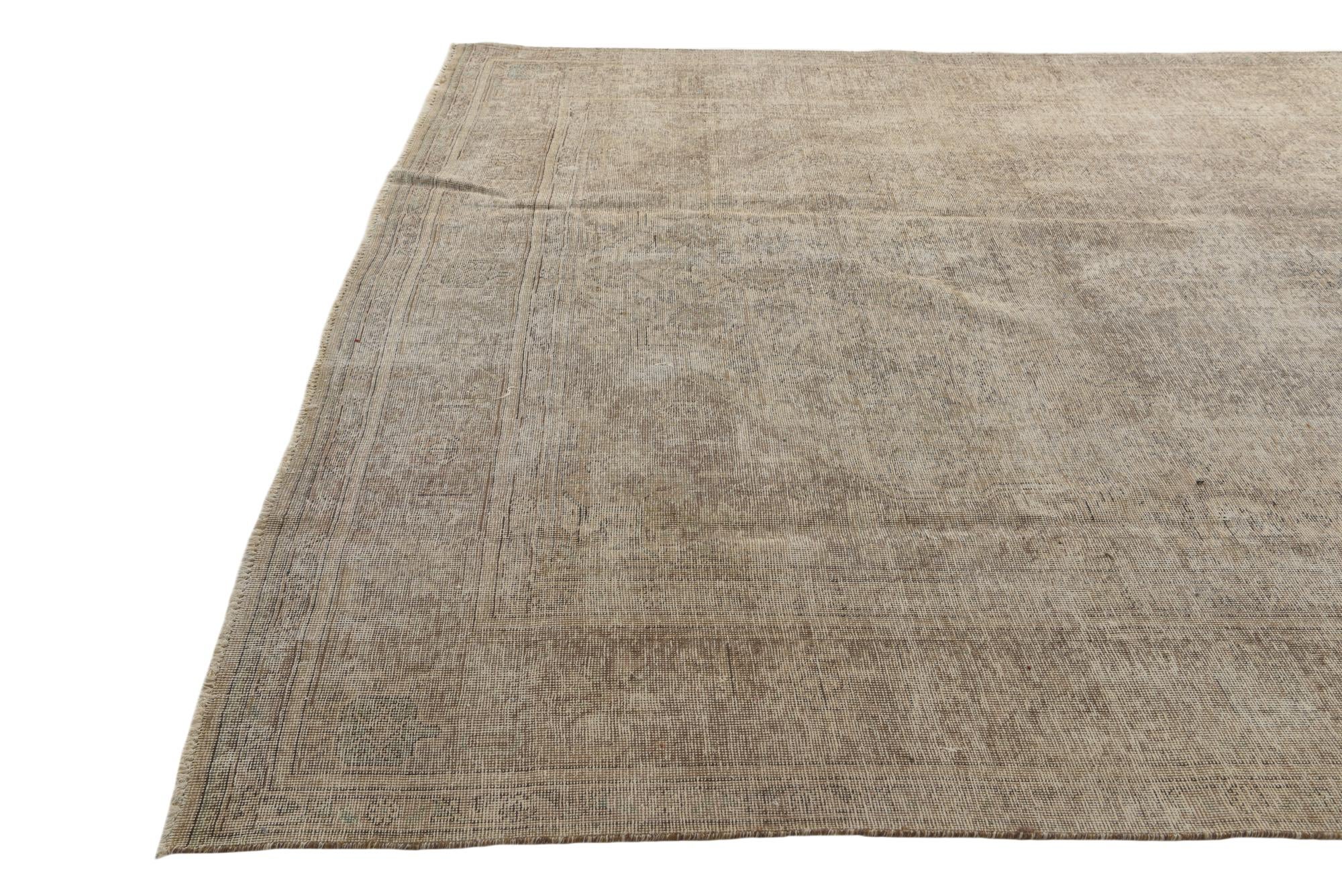 9' 6 x 12' 6 Hand Knotted Ultra Vintage Persian Wool Rug