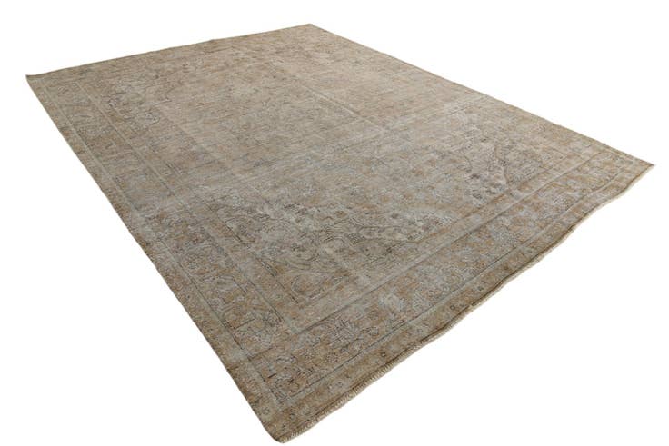 Detail image of 9' 7 x 12' 4 Hand Knotted Ultra Vintage Persian Wool Rug