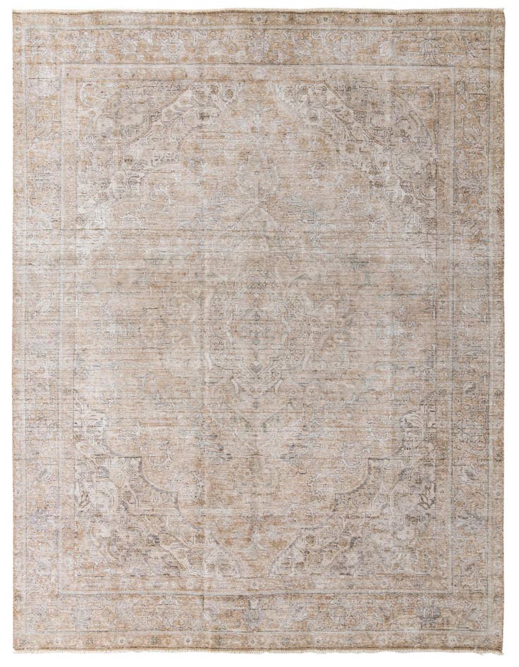 Detail image of 9' 7 x 12' 4 Hand Knotted Ultra Vintage Persian Wool Rug