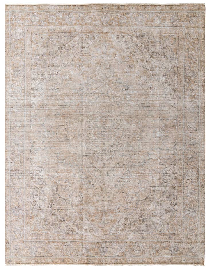 Detail image of 9' 7 x 12' 4 Hand Knotted Ultra Vintage Persian Wool Rug