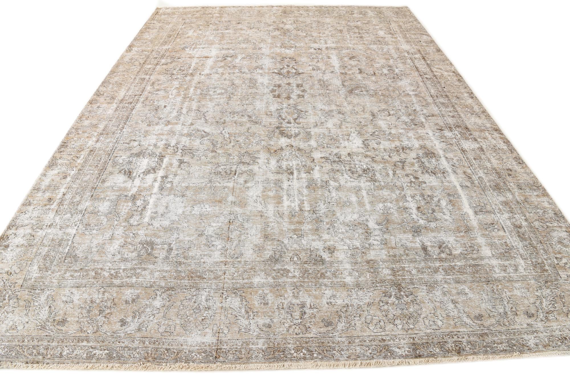 9' 2 x 13' 3 Hand Knotted Ultra Vintage Persian Wool Rug