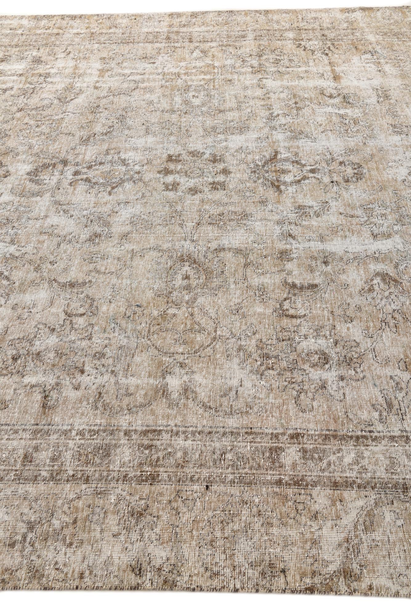 9' 2 x 13' 3 Hand Knotted Ultra Vintage Persian Wool Rug