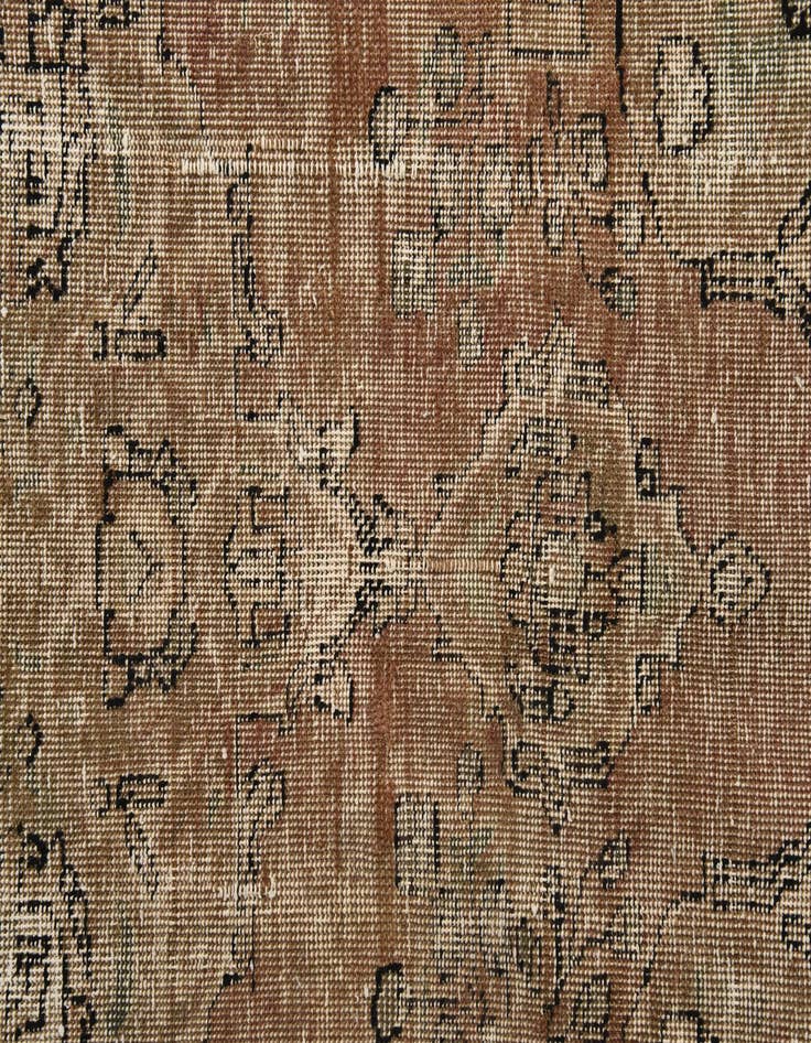 Detail image of 6' 5 x 9' 6  Hand Knotted Ultra Vintage Persian Wool Rug