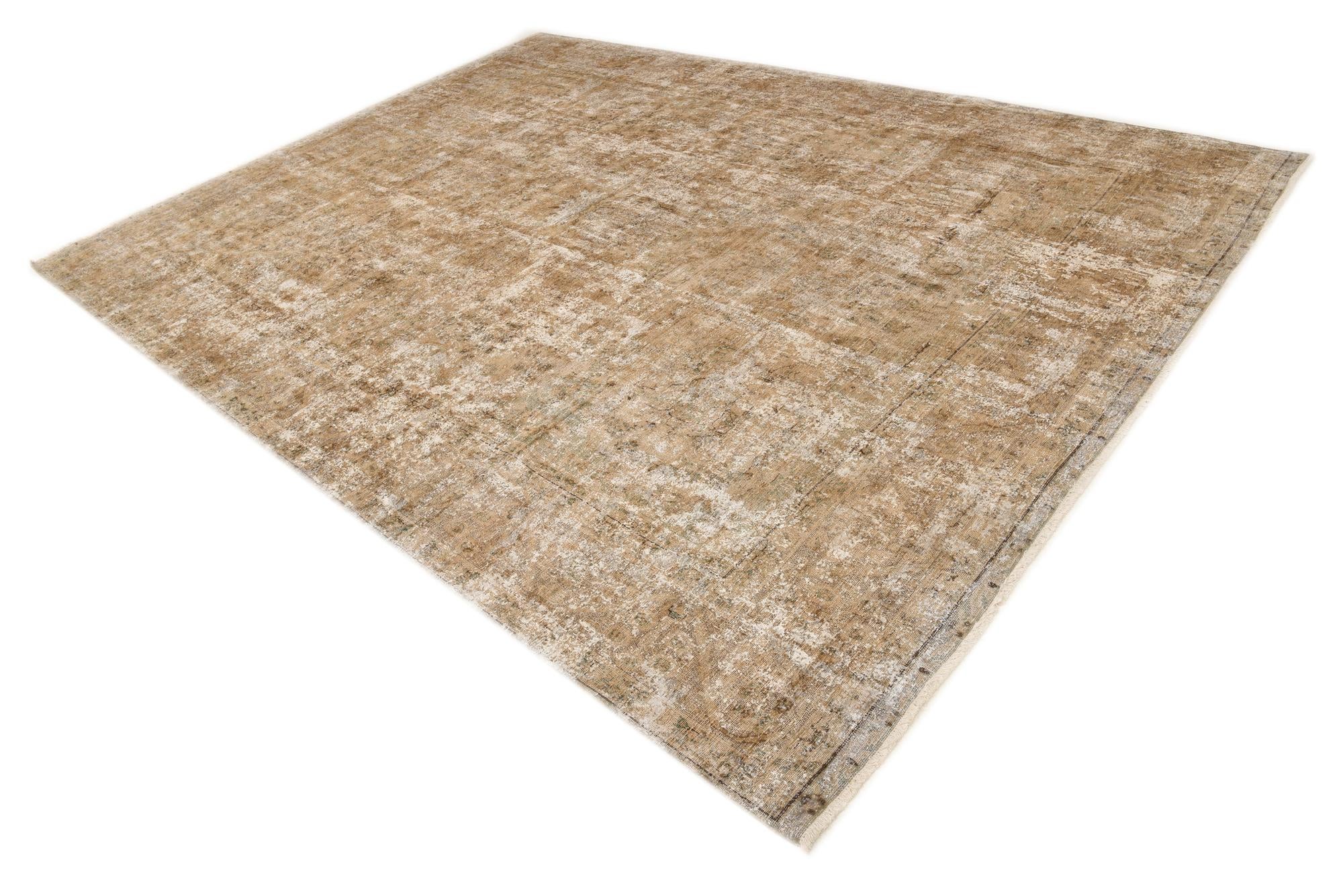9' 5 x 13' 1 Hand Knotted Ultra Vintage Persian Wool Rug