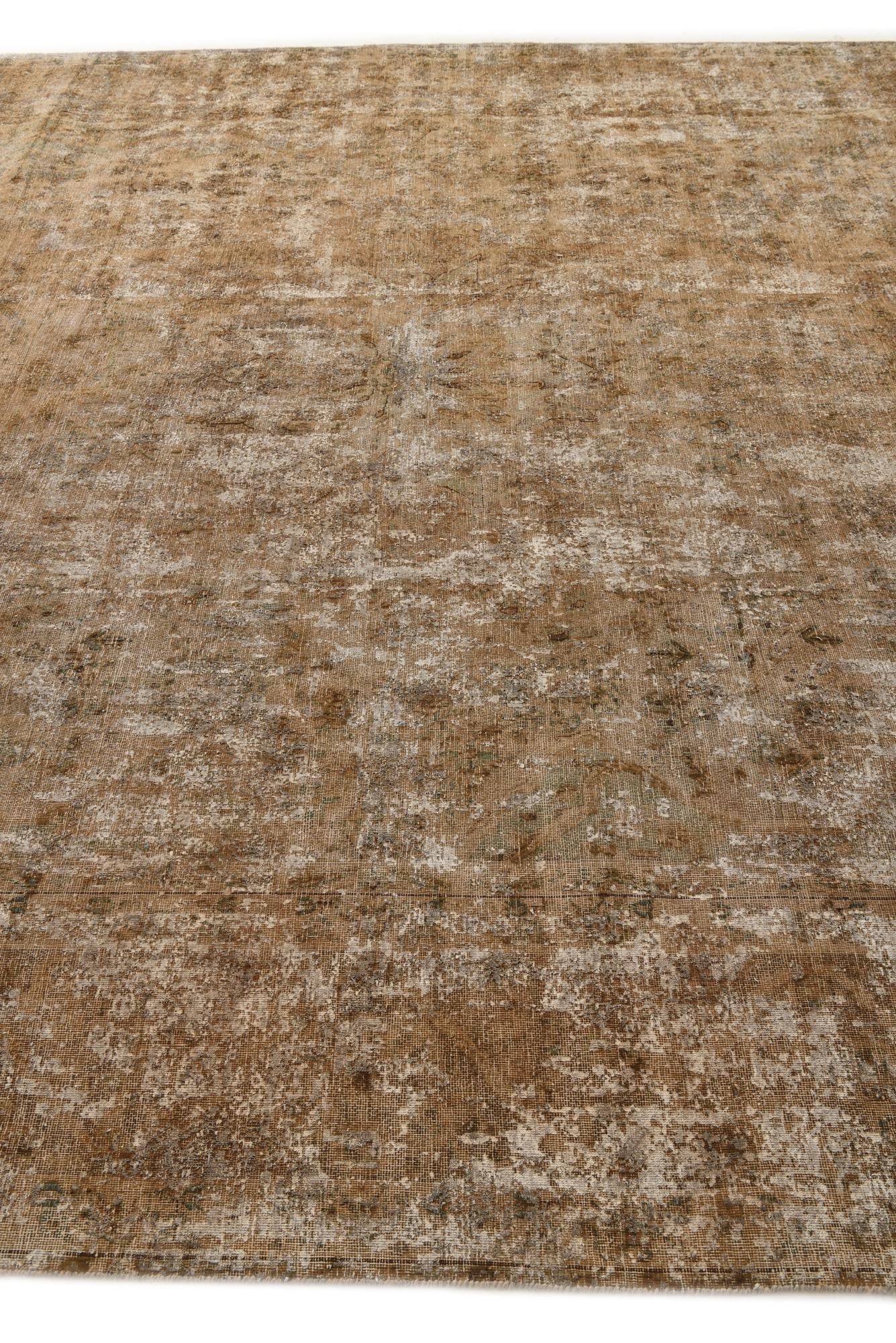 9' 5 x 13' 1 Hand Knotted Ultra Vintage Persian Wool Rug