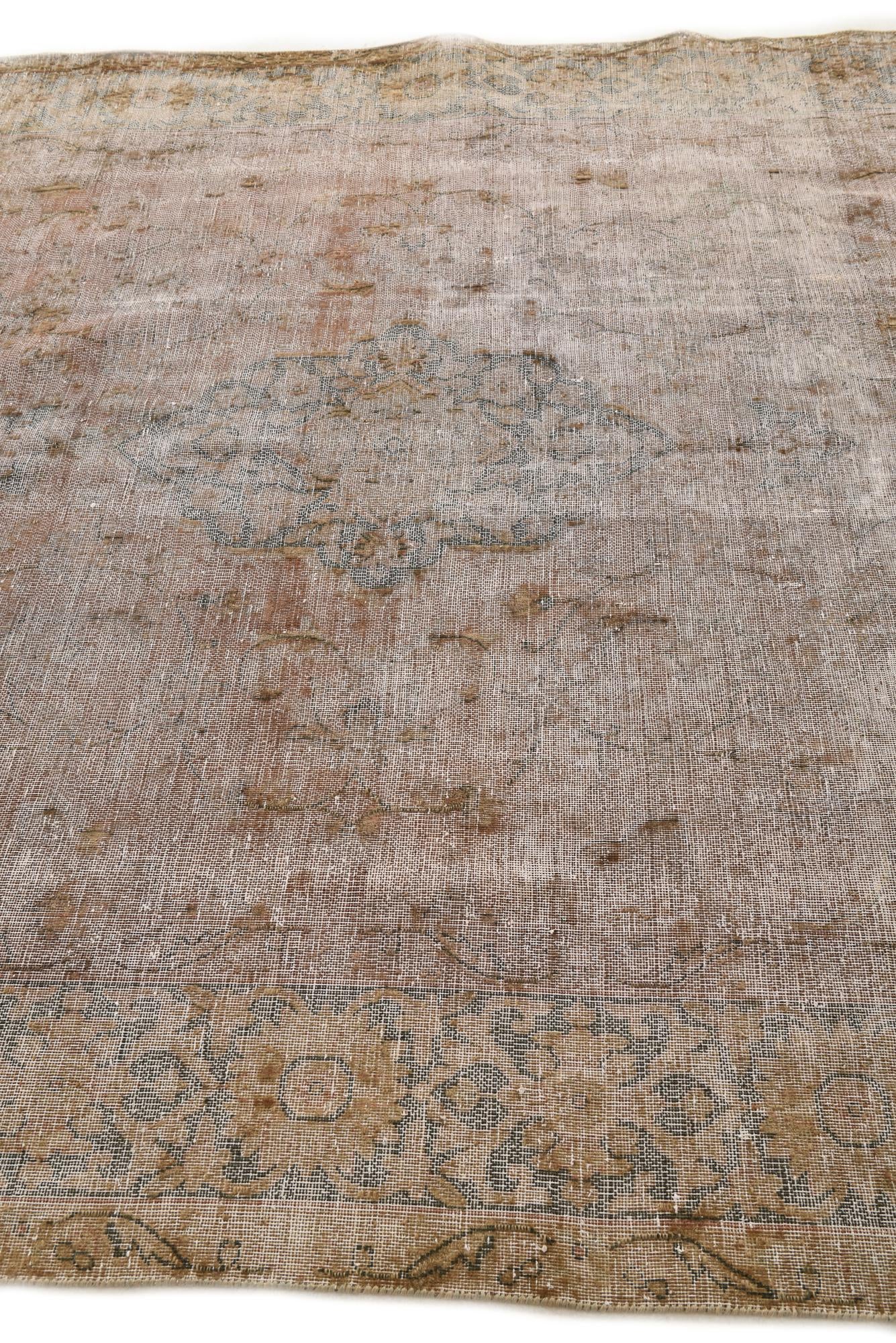 6' 5 x 9' 8 Hand Knotted Ultra Vintage Persian Wool Rug