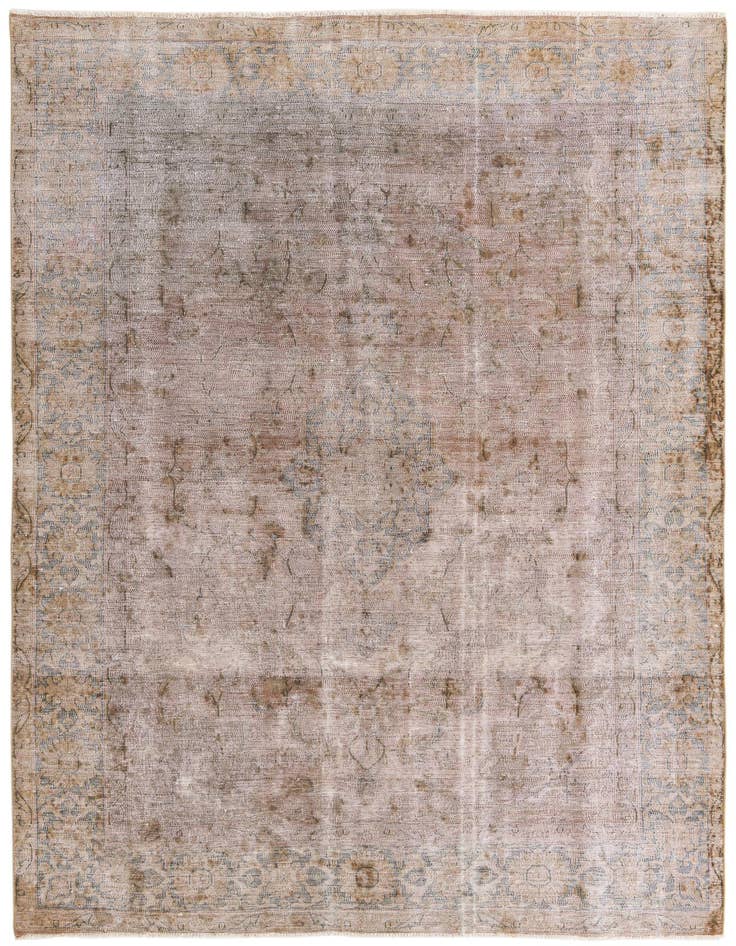 Detail image of 6' 5 x 9' 8 Hand Knotted Ultra Vintage Persian Wool Rug