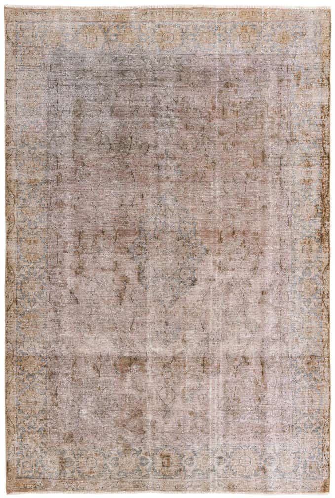 195cm x 295cm anudado a mano Ultra Vintage Alfombra Persa Lana