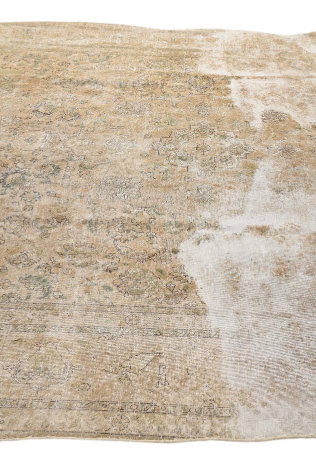 Detail image of 9' 7 x 13' Hand Knotted Ultra Vintage Persian Wool Rug