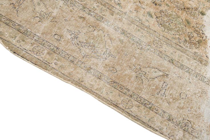 Detail image of 9' 7 x 13' Hand Knotted Ultra Vintage Persian Wool Rug