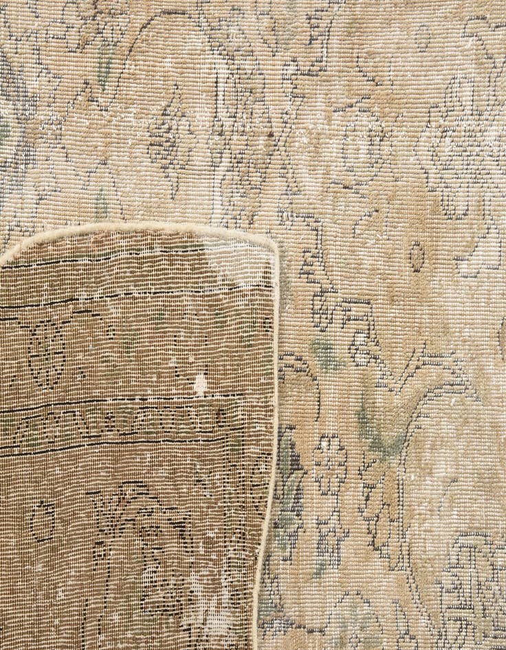 Detail image of 9' 7 x 13'  Hand Knotted Ultra Vintage Persian Wool Rug