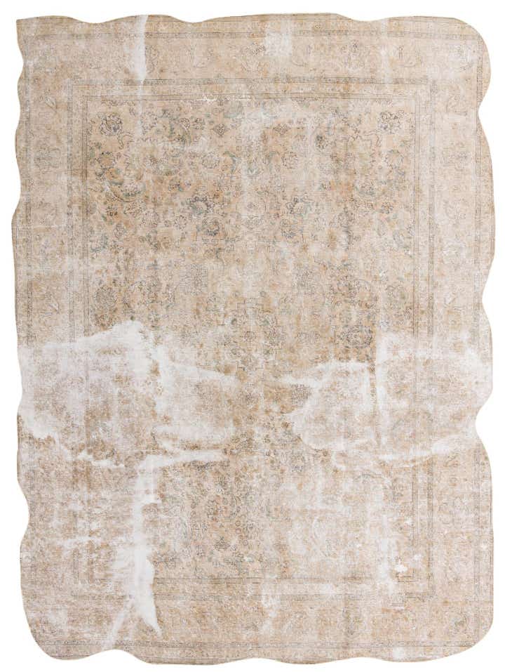 9' 7 x 13' Hand Knotted Ultra Vintage Persian Wool Rug