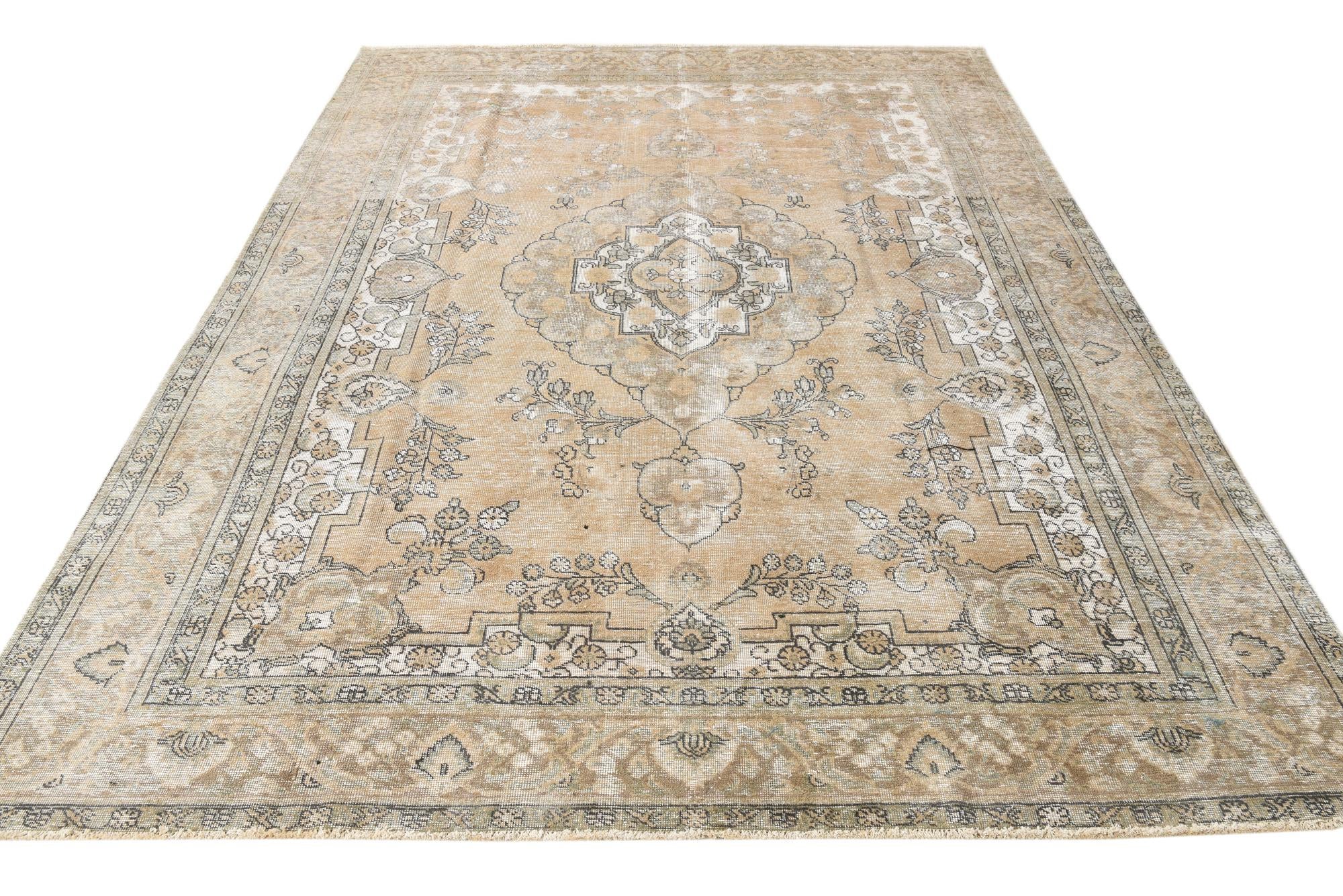 8' 3 x 11' 4 Hand Knotted Ultra Vintage Persian Wool Rug