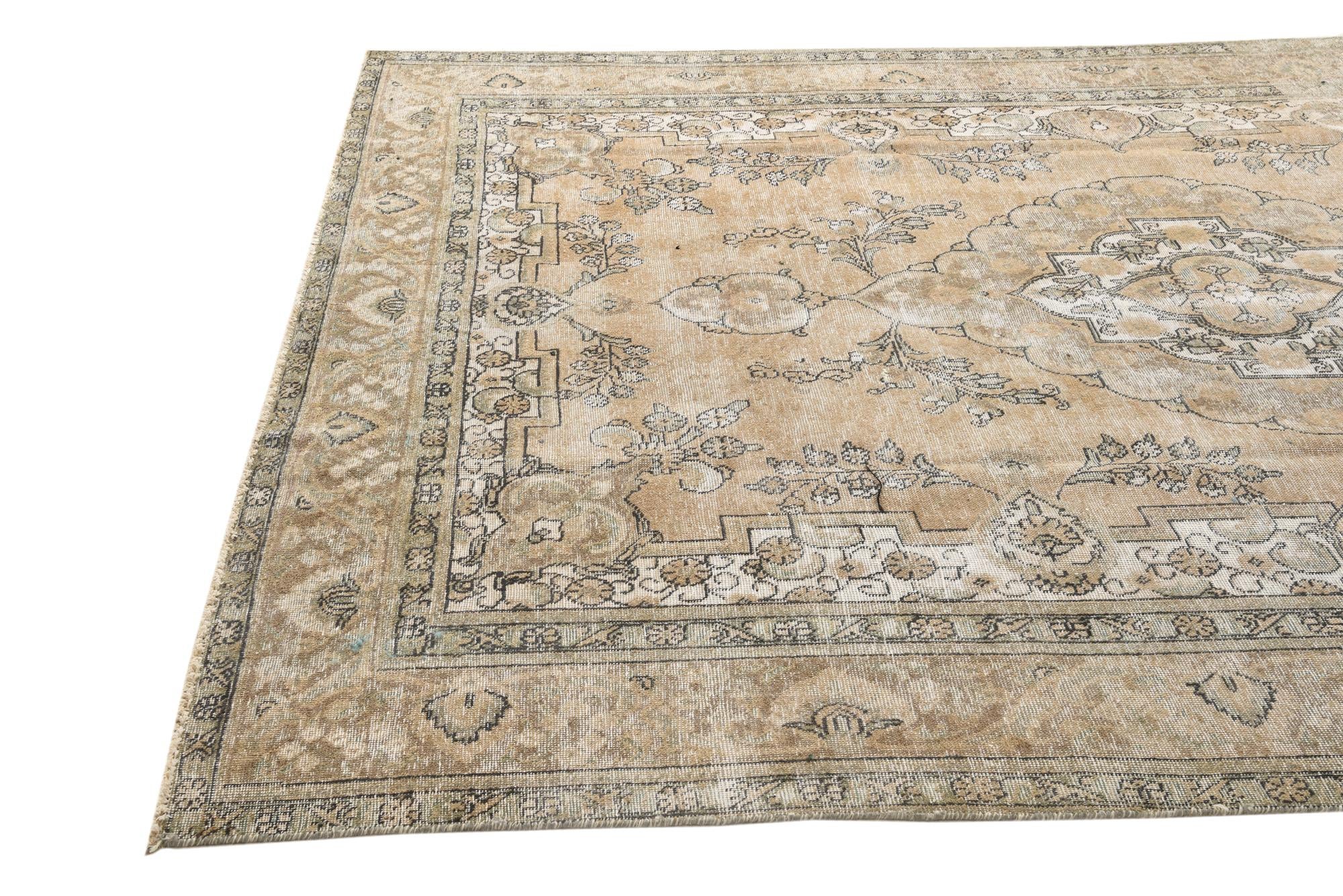 8' 3 x 11' 4 Hand Knotted Ultra Vintage Persian Wool Rug