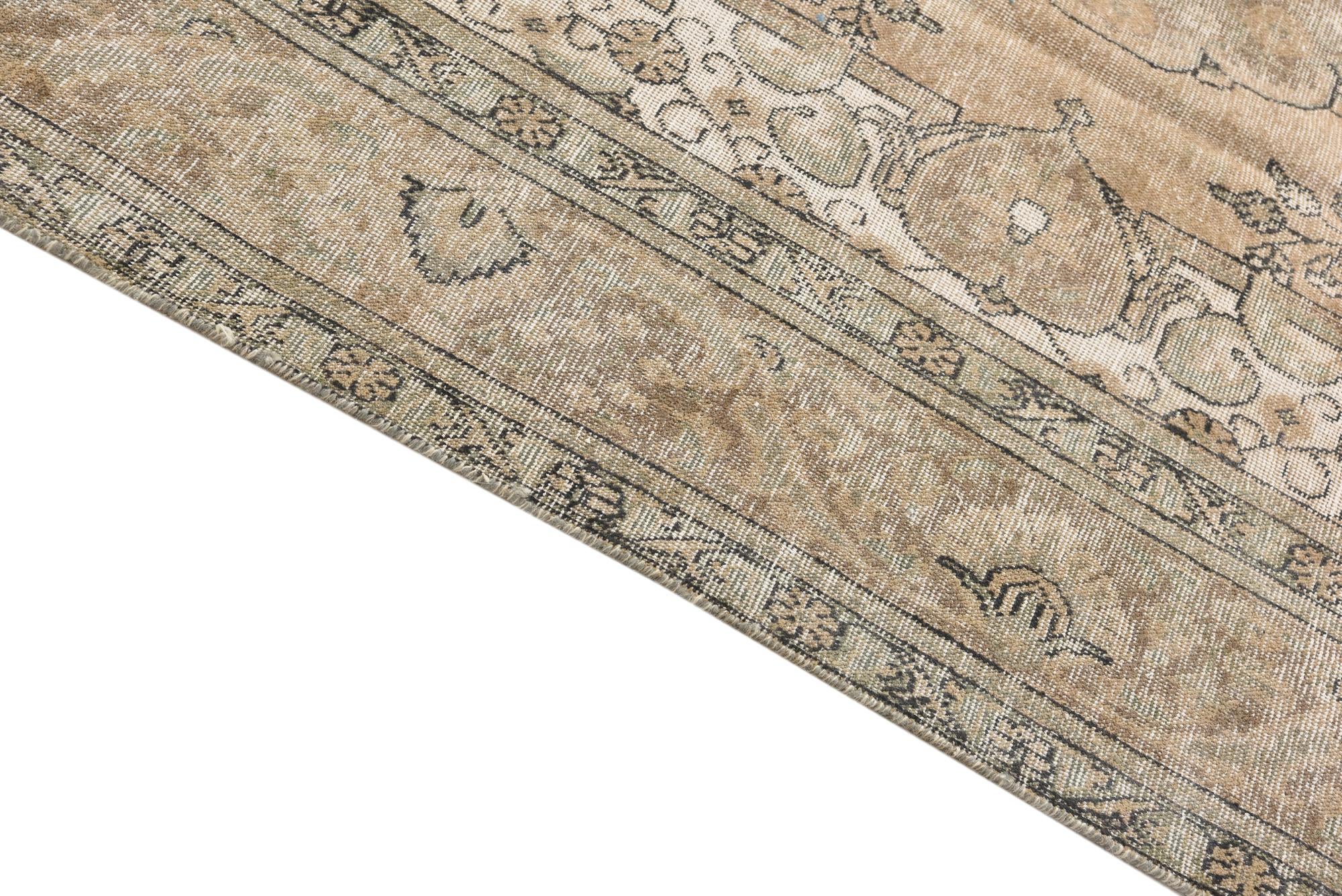 8' 3 x 11' 4 Hand Knotted Ultra Vintage Persian Wool Rug