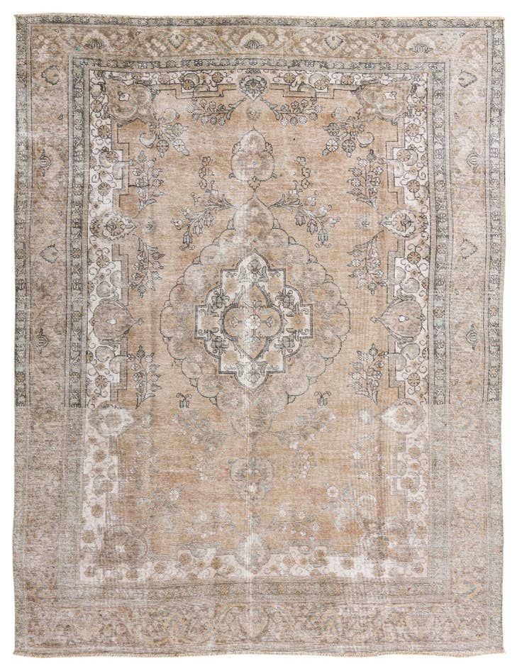 Detail image of 8' 3 x 11' 4 Hand Knotted Ultra Vintage Persian Wool Rug
