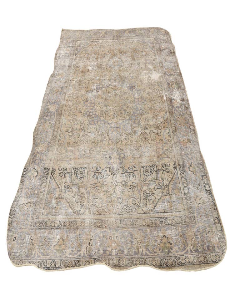 Detail image of 6' 4 x 8' 10  Hand Knotted Ultra Vintage Persian Wool Rug