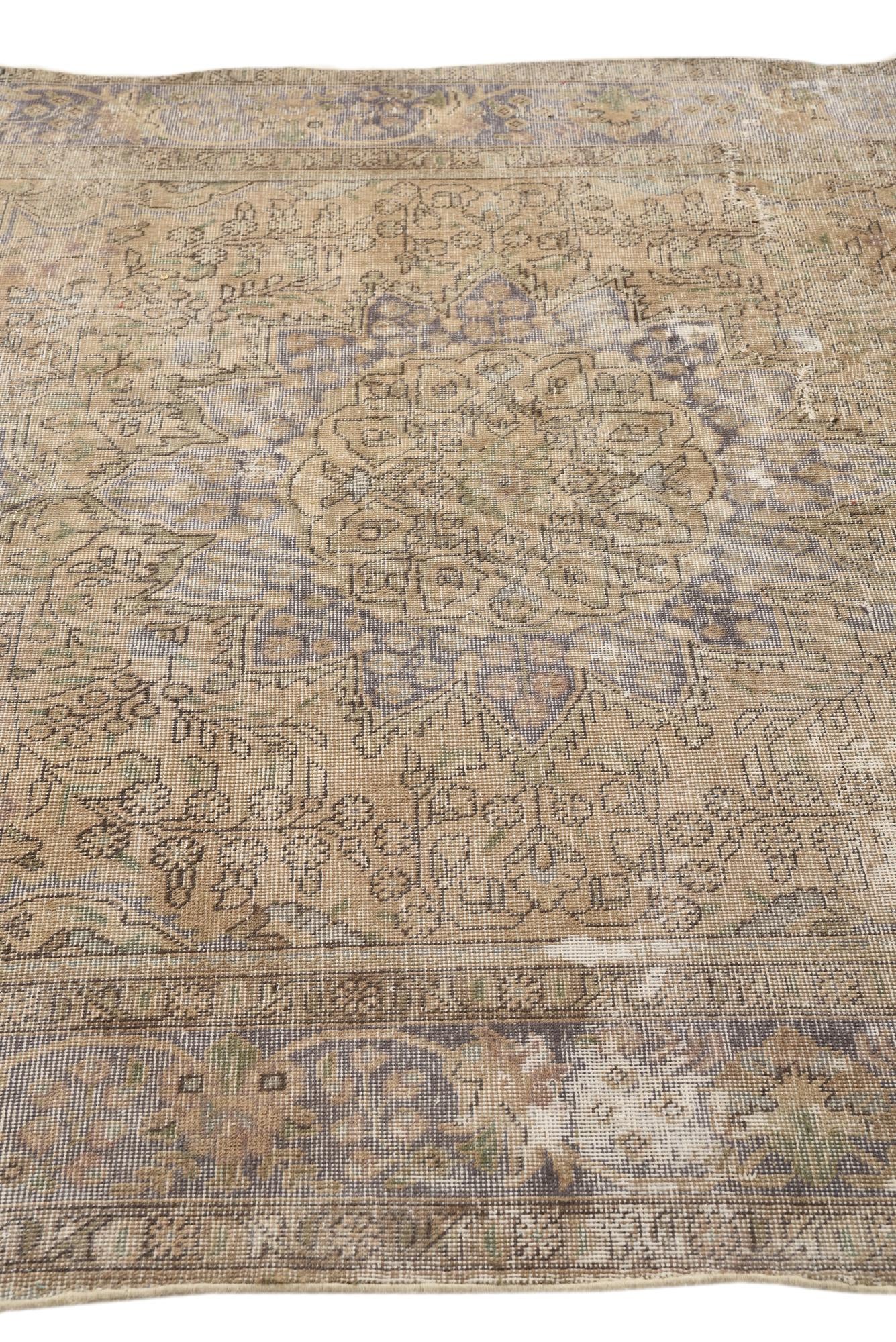 6' 4 x 8' 10 Hand Knotted Ultra Vintage Persian Wool Rug