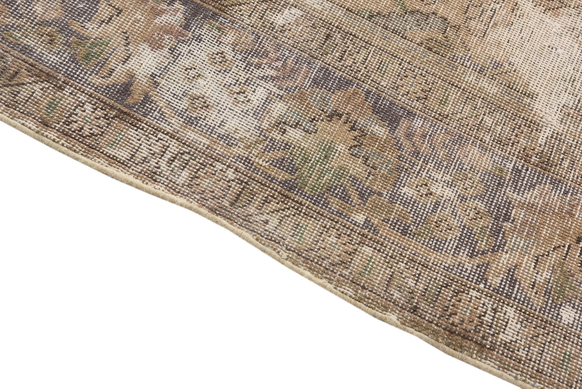 6' 4 x 8' 10 Hand Knotted Ultra Vintage Persian Wool Rug