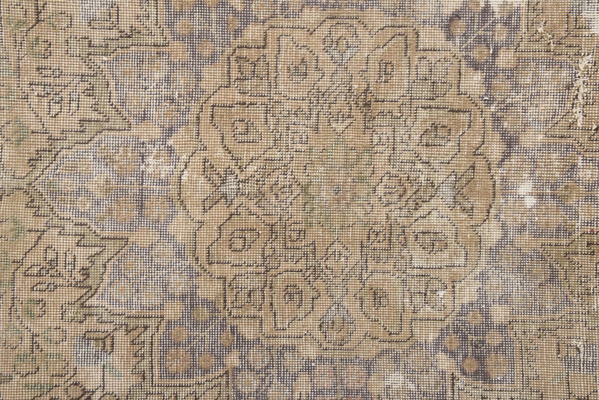 6' 4 x 8' 10 Hand Knotted Ultra Vintage Persian Wool Rug