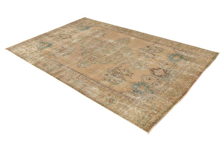 Detail image of 6' 4 x 9' 8 Hand Knotted Ultra Vintage Persian Wool Rug