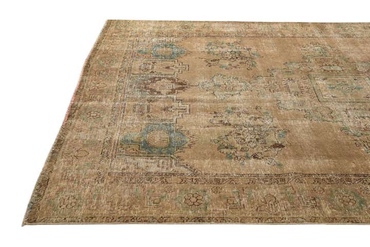 6' 4 x 9' 8 Hand Knotted Ultra Vintage Persian Wool Rug