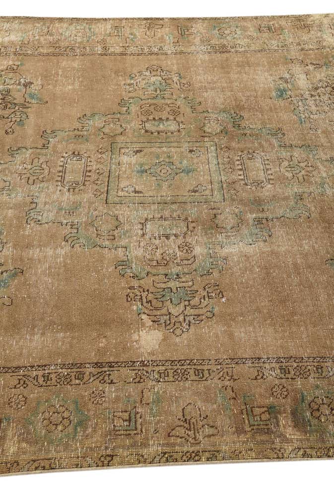 6' 4 x 9' 8 Hand Knotted Ultra Vintage Persian Wool Rug