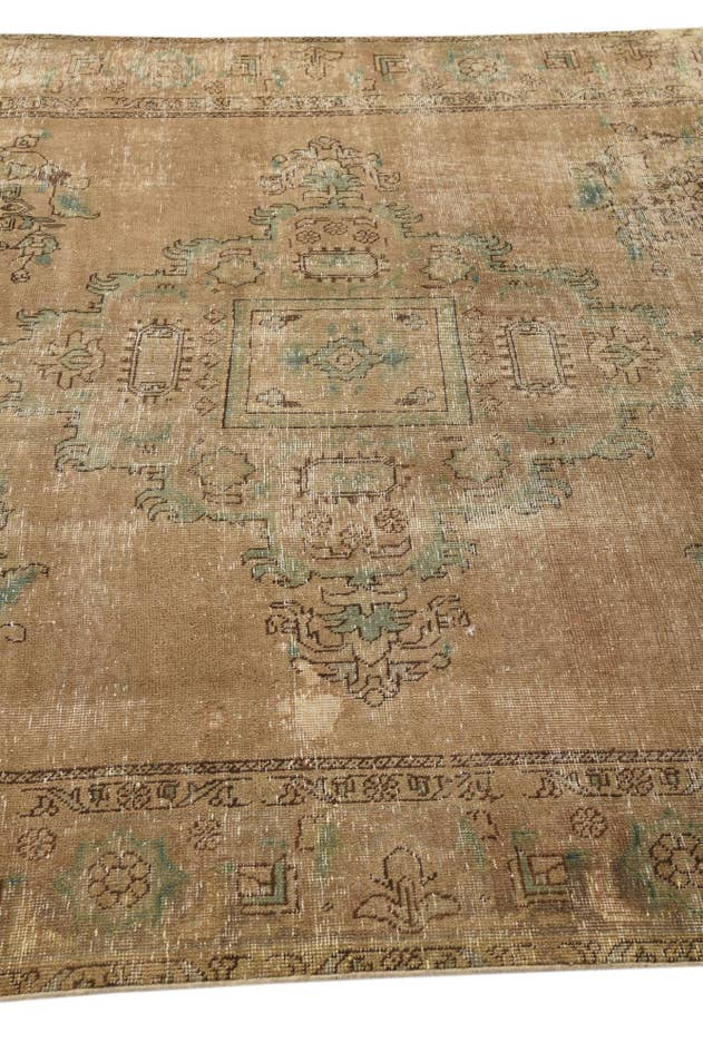 Detail image of 6' 4 x 9' 8 Hand Knotted Ultra Vintage Persian Wool Rug