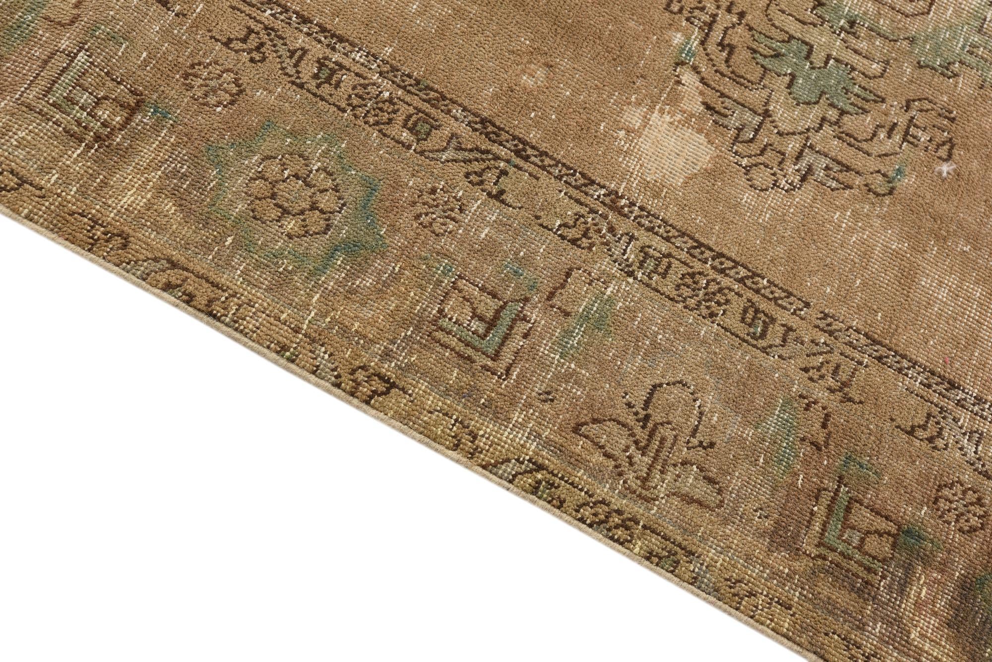 6' 4 x 9' 8 Hand Knotted Ultra Vintage Persian Wool Rug