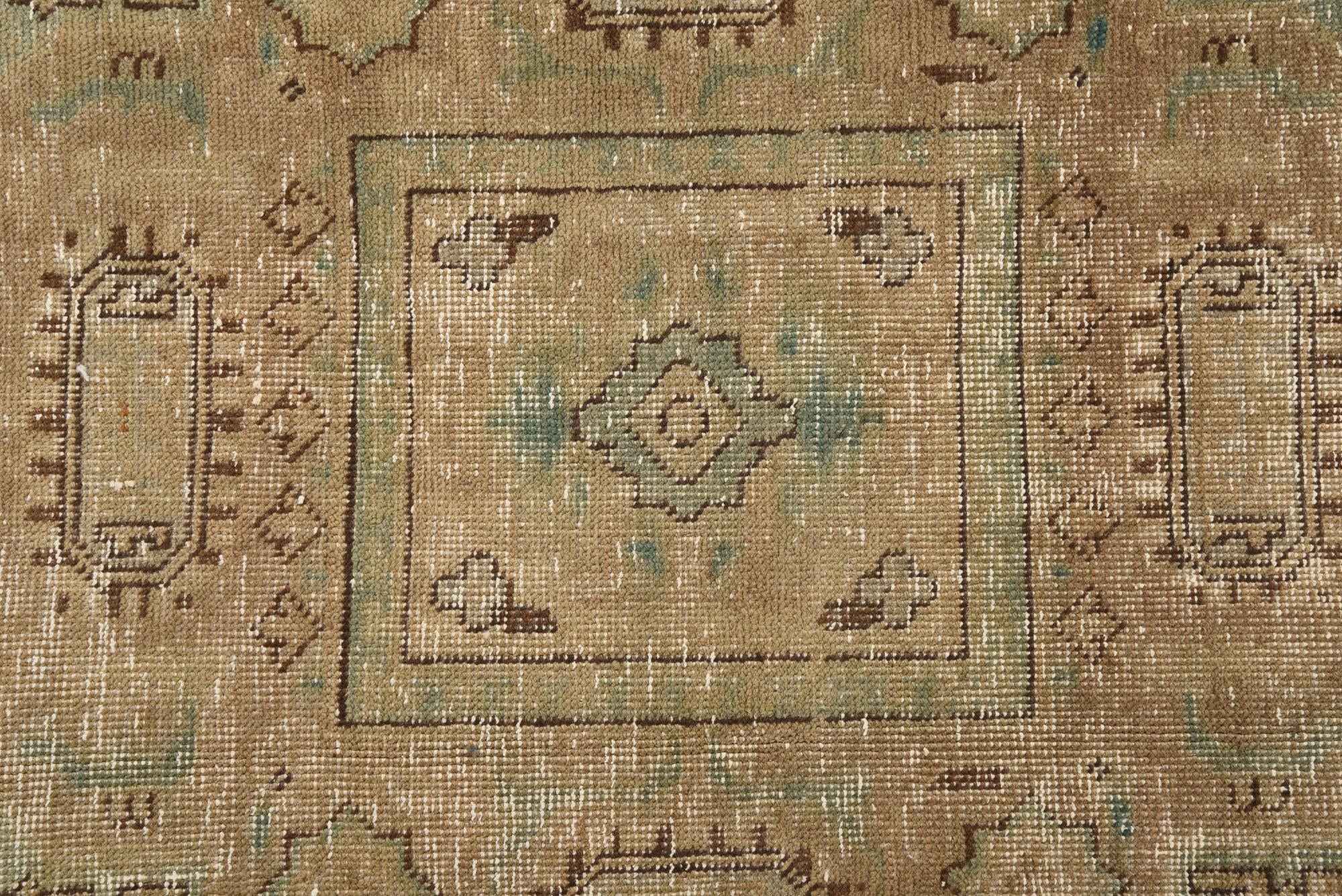 6' 4 x 9' 8 Hand Knotted Ultra Vintage Persian Wool Rug