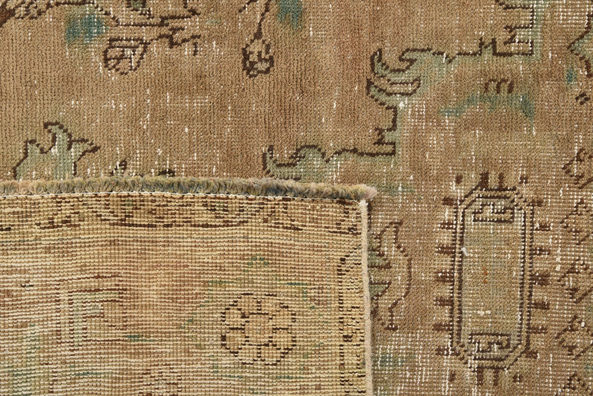 6' 4 x 9' 8 Hand Knotted Ultra Vintage Persian Wool Rug