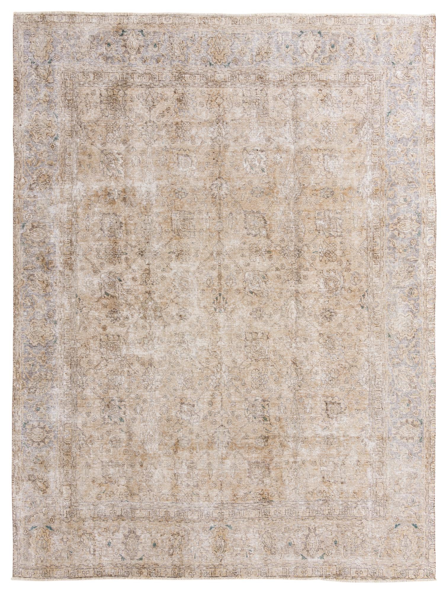9' 4 x 12' 5 Hand Knotted Ultra Vintage Persian Wool Rug