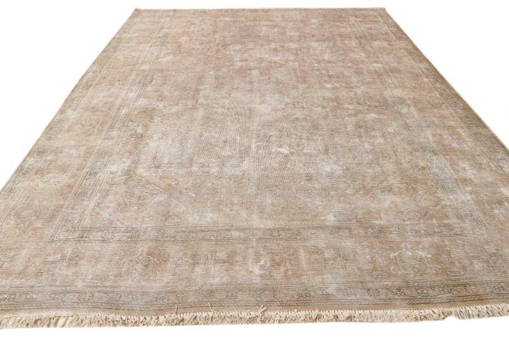 Detail image of 9' 6 x 12' 9 Hand Knotted Ultra Vintage Persian Wool Rug