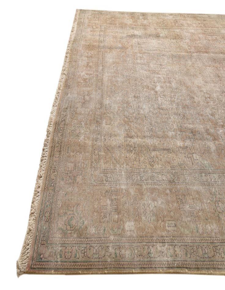 Detail image of 9' 6 x 12' 9  Hand Knotted Ultra Vintage Persian Wool Rug