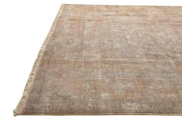 Detail image of 9' 6 x 12' 9 Hand Knotted Ultra Vintage Persian Wool Rug