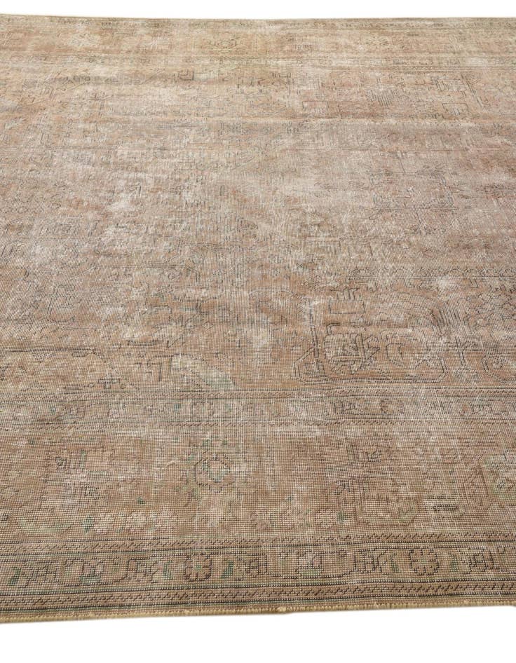 Detail image of 9' 6 x 12' 9  Hand Knotted Ultra Vintage Persian Wool Rug