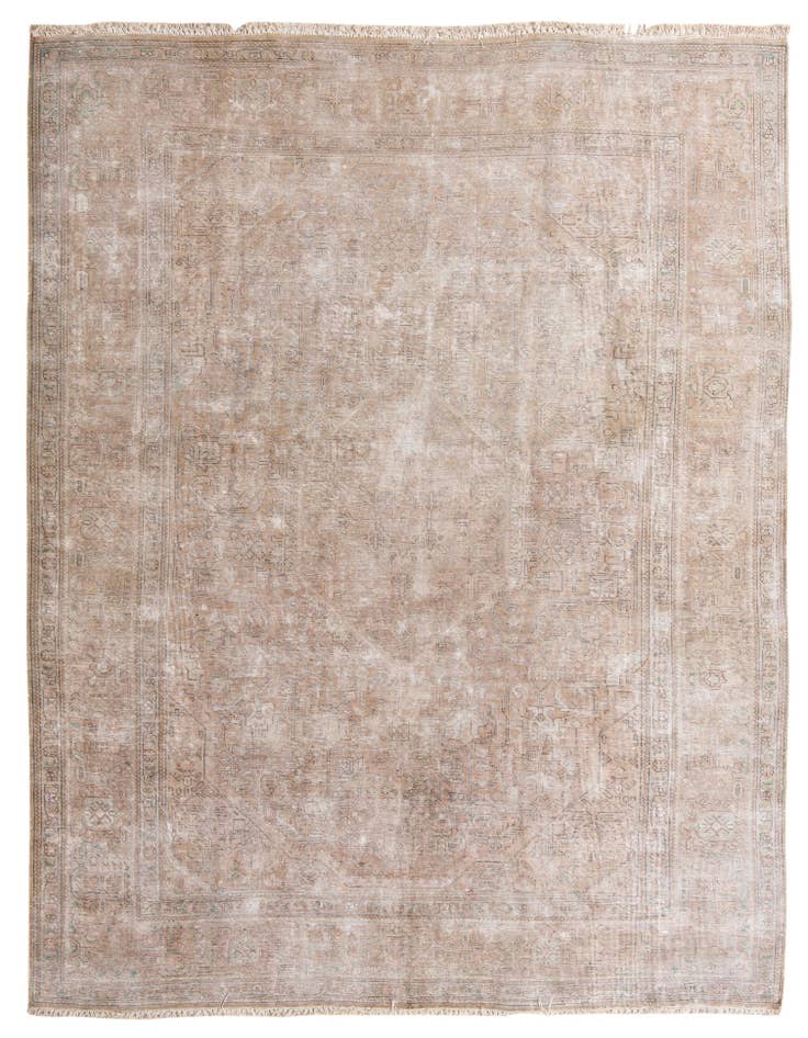 Detail image of 9' 6 x 12' 9 Hand Knotted Ultra Vintage Persian Wool Rug