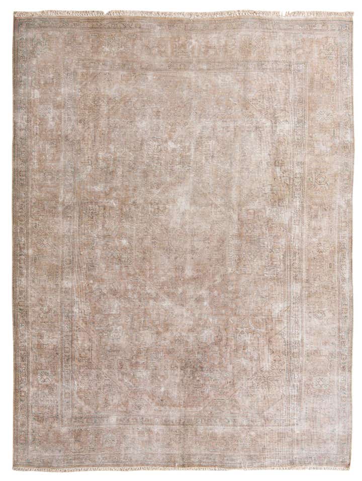 9' 6 x 12' 9 Hand Knotted Ultra Vintage Persian Wool Rug