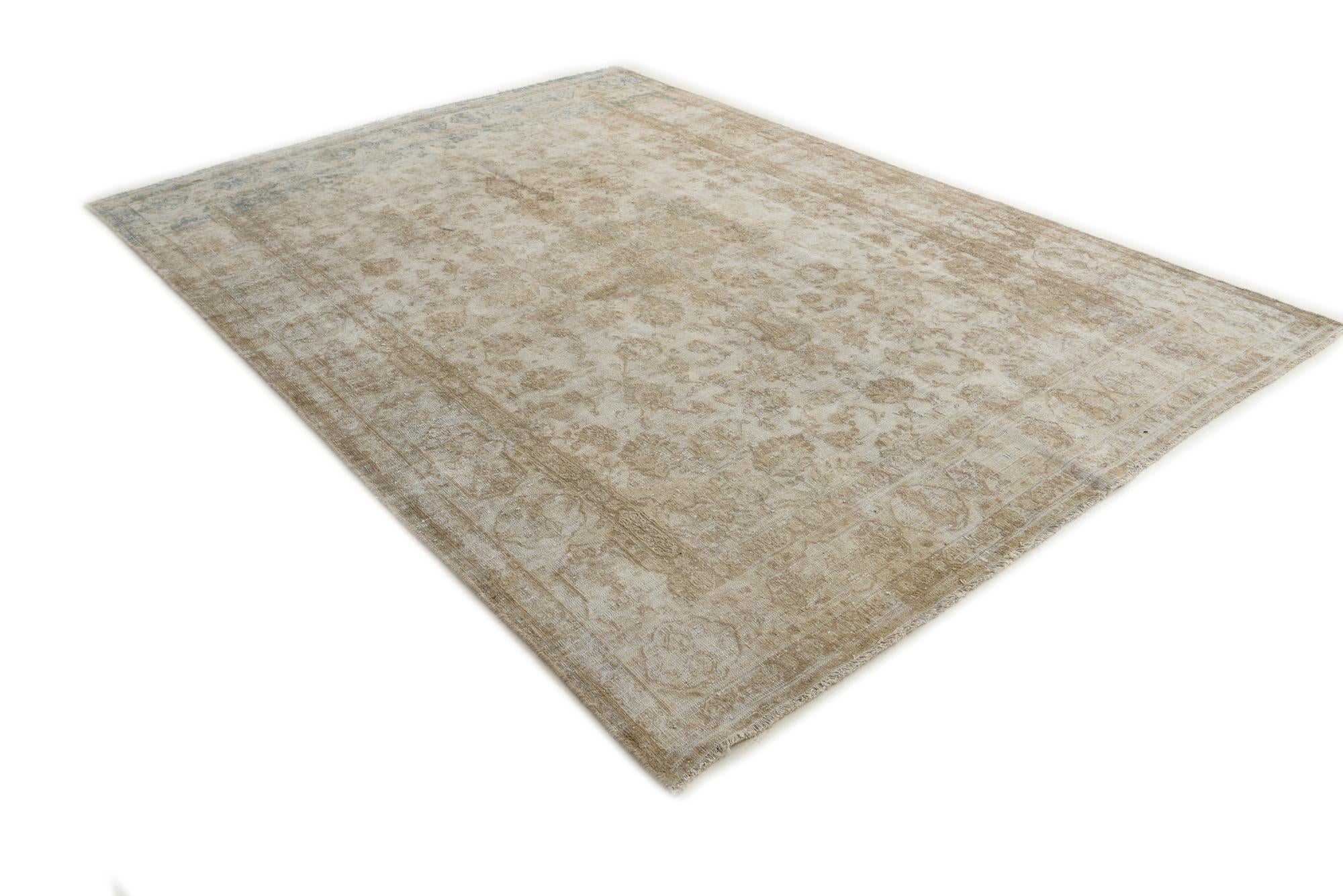 7' x 10' Hand Knotted Ultra Vintage Persian Wool Rug