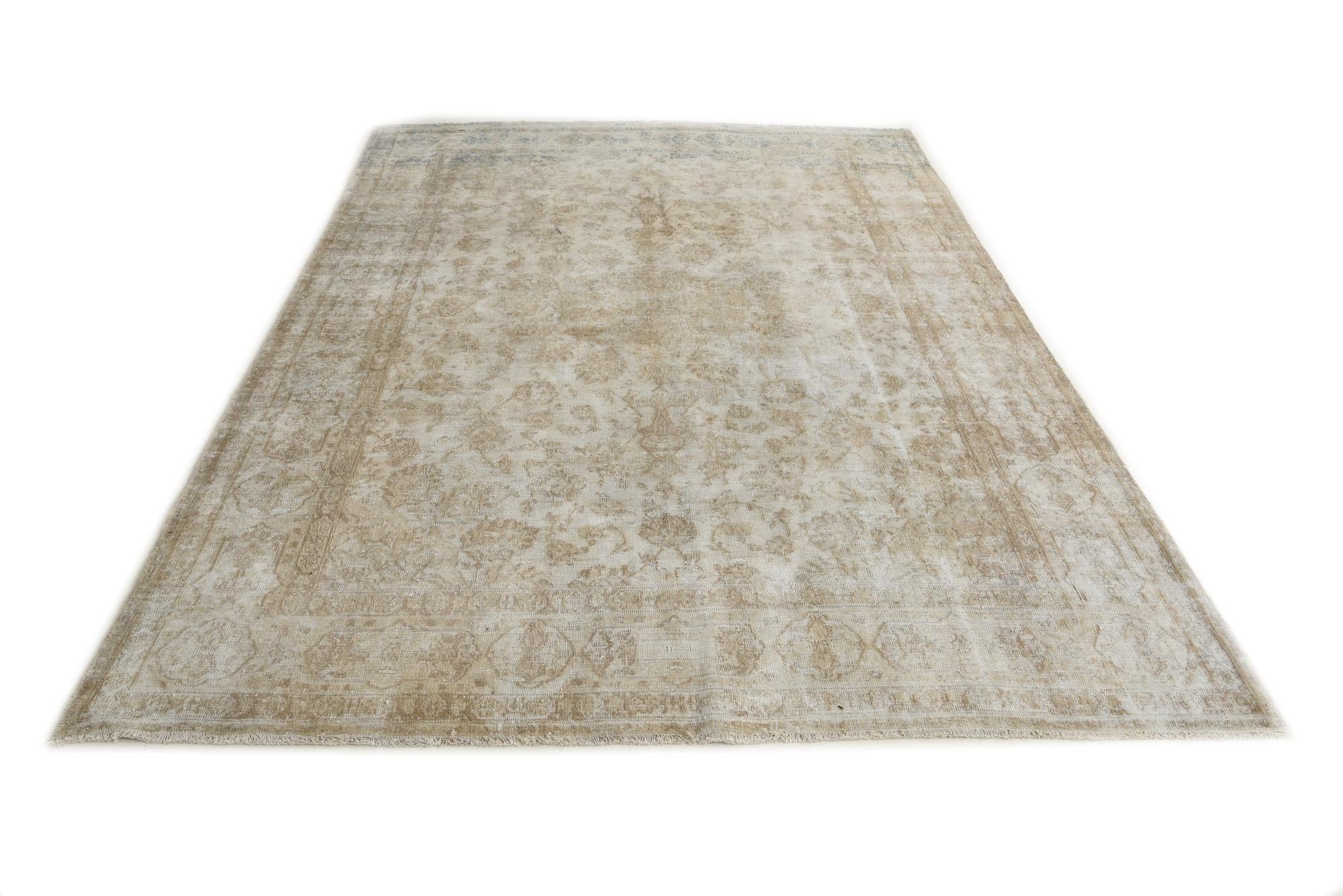 7' x 10' Hand Knotted Ultra Vintage Persian Wool Rug