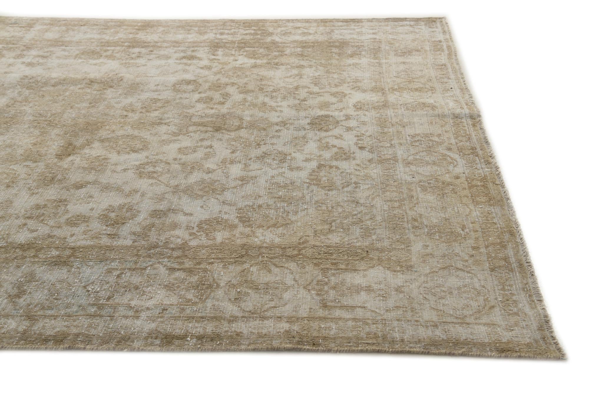 7' x 10' Hand Knotted Ultra Vintage Persian Wool Rug