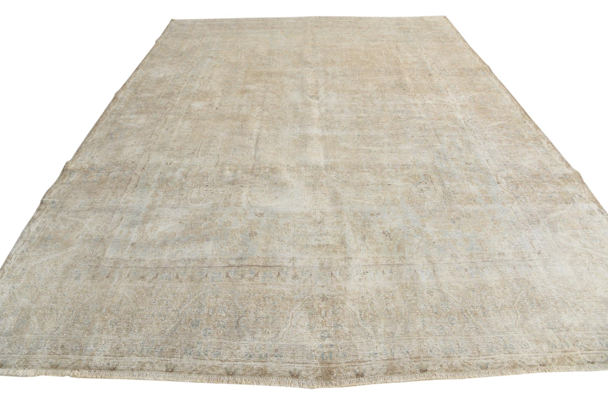 9' 9 x 12' 10 Hand Knotted Ultra Vintage Persian Wool Rug