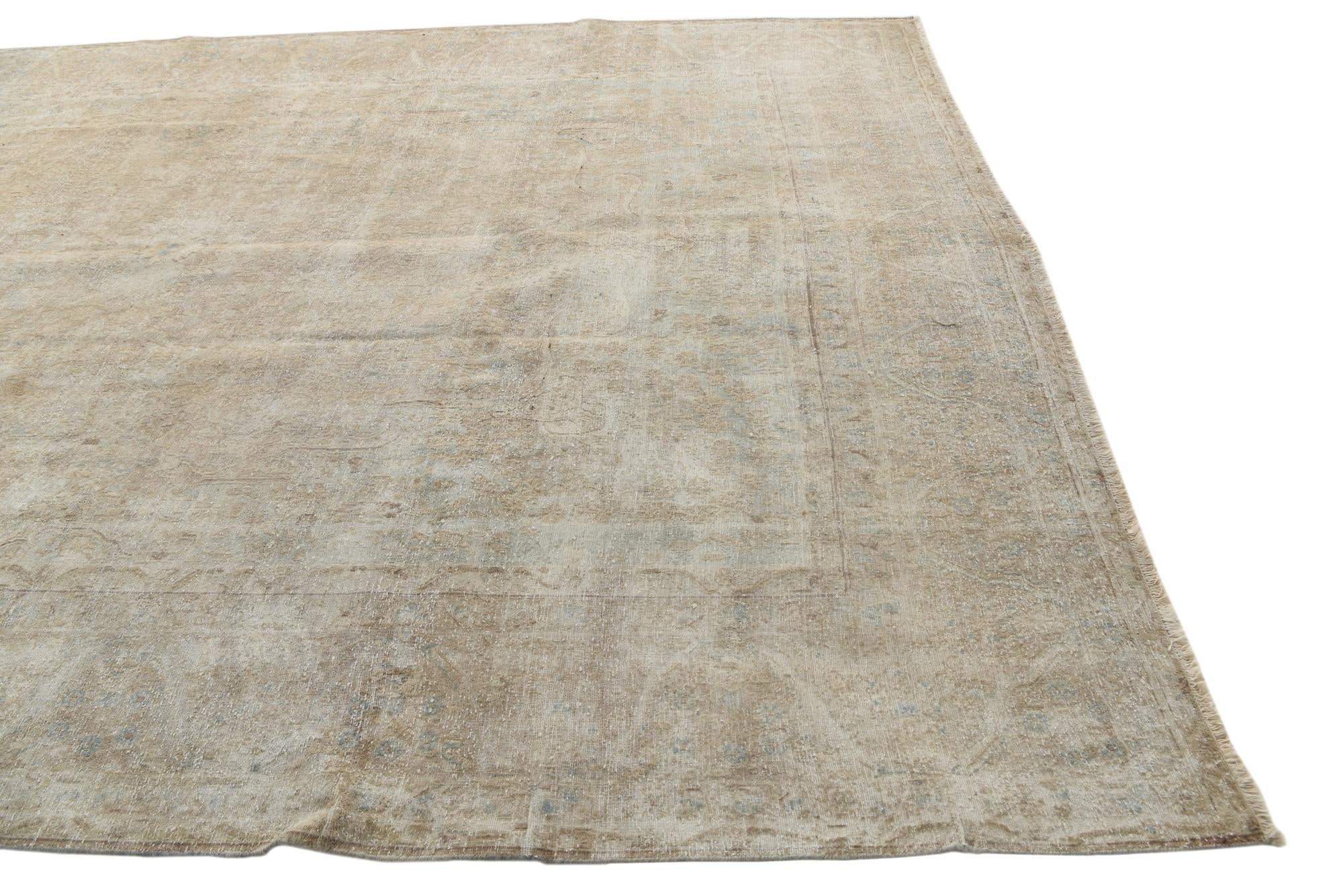 9' 9 x 12' 10 Hand Knotted Ultra Vintage Persian Wool Rug