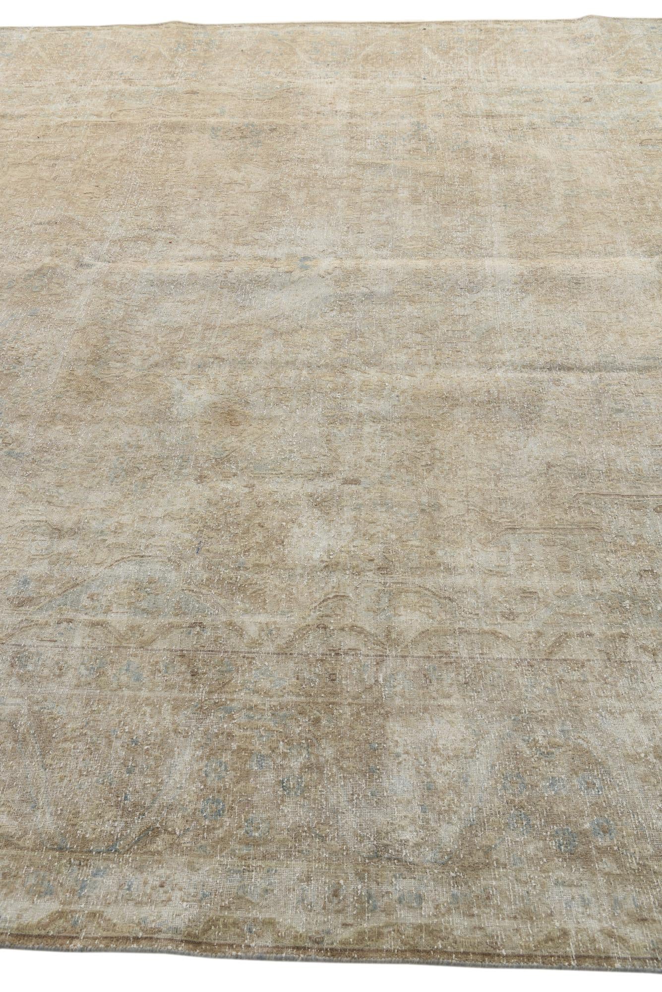 9' 9 x 12' 10 Hand Knotted Ultra Vintage Persian Wool Rug