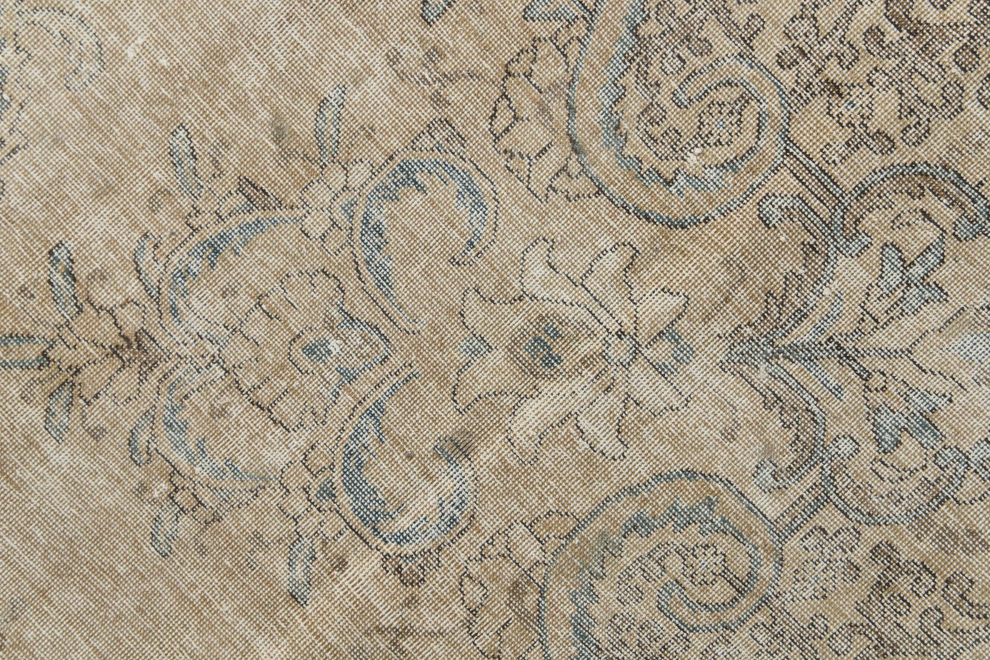 9' 6 x 12' 10 Hand Knotted Ultra Vintage Persian Wool Rug