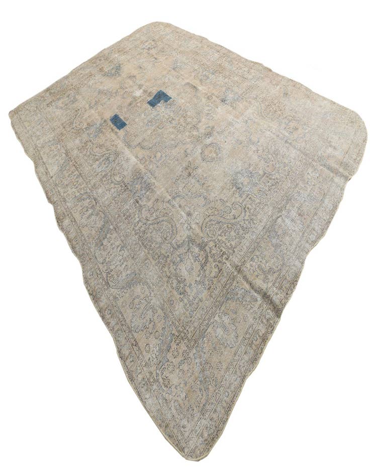 Detail image of 9' 6 x 12' 10  Hand Knotted Ultra Vintage Persian Wool Rug