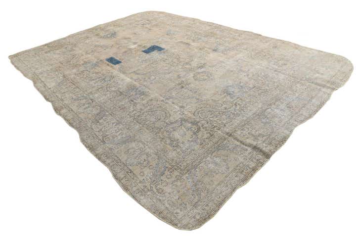 9' 6 x 12' 10 Hand Knotted Ultra Vintage Persian Wool Rug