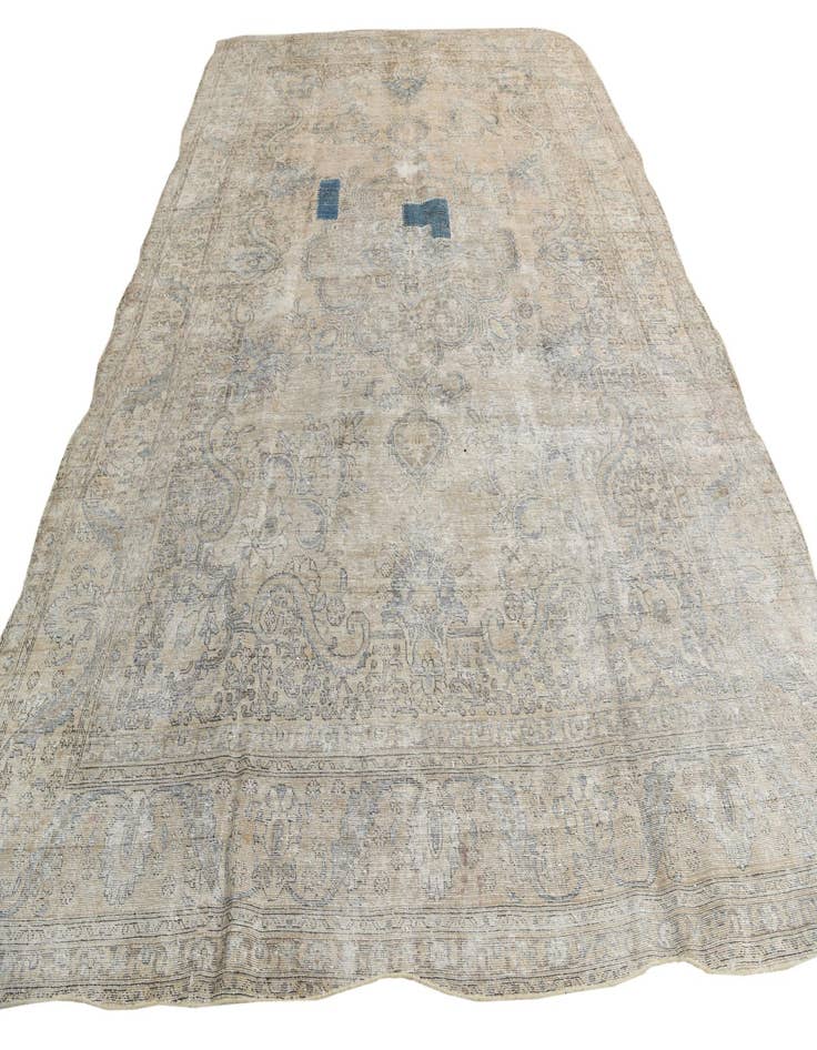 Detail image of 9' 6 x 12' 10  Hand Knotted Ultra Vintage Persian Wool Rug